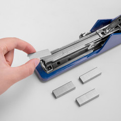 得力(deli)0468省力订书机 12#订书器  蓝色