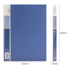 得力 5003 30页资料册 a4插页资料册 蓝色