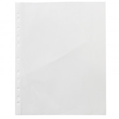 得力11孔透明文件袋 a4加厚活页资料袋 5712 100只/包 （单位：包）