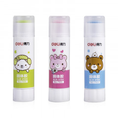 得力文具7165无甲醛安全环保固体胶  9g 混色装 24支/盒（单位：盒）