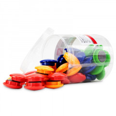 得力 （deli）8725 彩色白板磁钉/吸铁石/磁铁φ30mm 48粒/筒 30mm