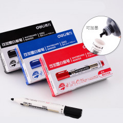 得力(deli) S502可加墨白板笔 可擦易擦 蓝色（单位：支）