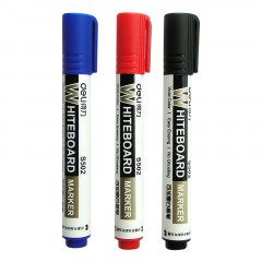 得力(deli) S502可加墨白板笔 可擦易擦 红色（单位：支）