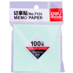 得力（deli） 7156便利贴 标签纸 便签纸 记事贴76*76mm 颜色随机（单位：包）