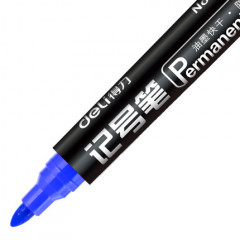 得力(deli) 6821油性粗头记号笔 大头笔 签名笔马克笔   蓝色 （单位：盒）