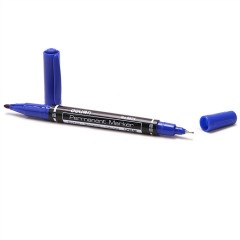 得力思达6824小双头记号笔 蓝色  12支/盒