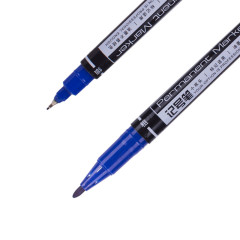 得力思达6824小双头记号笔 蓝色  12支/盒