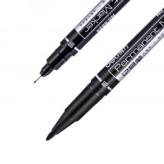 得力思达6824小双头记号笔  黑色  12支/盒