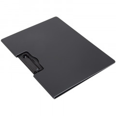 得力5011横式折页板夹 账单夹板 文件夹 资料夹 菜单夹  深灰色