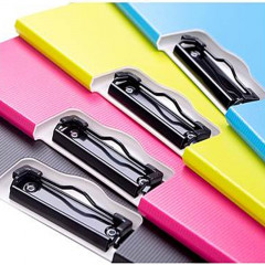 得力5011横式折页板夹 账单夹板 文件夹 资料夹 菜单夹  红色