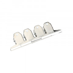 晨光(M&G) 76mm山形票夹 办公金属财务票据夹 不锈钢夹子画板夹 4个装ABS92637（袋）