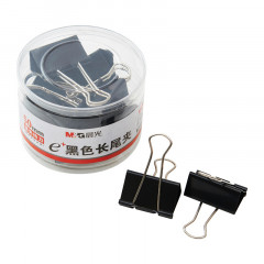 晨光(M&G) 50mm黑色长尾夹  金属票据夹 Eplus系列办公燕尾夹 12只/罐ABS92732