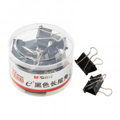 晨光(M&G) 32mm黑色长尾夹 金属票据夹 Eplus系列办公燕尾夹 24只/罐ABS92734