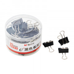 晨光(M&G)  25mm黑色长尾夹 金属票据夹 Eplus系列办公燕尾夹 48只/罐ABS92735