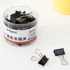 晨光(M&G)  19mm黑色长尾夹 金属票据夹 Eplus系列办公燕尾夹 40只/罐ABS92736