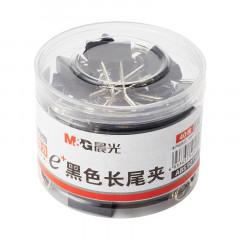 晨光(M&G)  19mm黑色长尾夹 金属票据夹 Eplus系列办公燕尾夹 40只/罐ABS92736