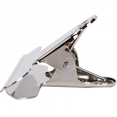 得力(deli) 102mm山形票据票夹 财务票据夹 中号金属票据夹子 9532（3只/包）