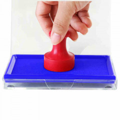 得力9864方形快干印台 蓝色（单位：个）