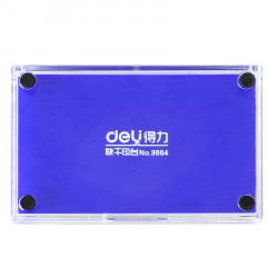 得力9864方形快干印台 蓝色（单位：个）