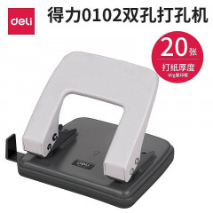 得力 0102 两孔中号打孔机 带标尺φ6mm可打20页 颜色随机（单位：台）