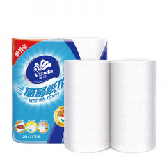 维达(Vinda) 卷纸纸巾 V4020-2厨房用纸 75节*2卷 水滴花纹