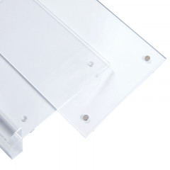 得力(deli)100*200mm T型强磁吸附亚克力桌牌/桌牌架/台卡 单面透明  50858