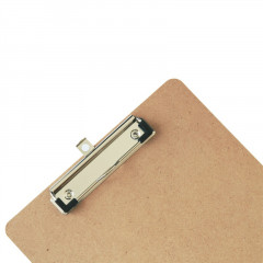 得力(deli)A4原木质感金属强力夹书写板夹文件夹 棕色9226