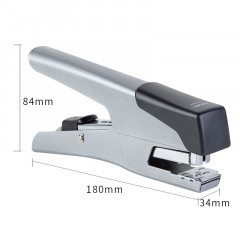 得力（deli） 金属手握式中型订书机旋转钳式省力型订书器12号标准装订机  0358颜色随机