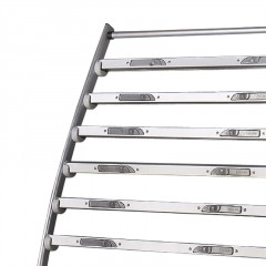 得力(deli)七层铝合金夹条报纸 9303架报刊架报夹条 宣传杂志展示架 图书馆置物架 高1.08米