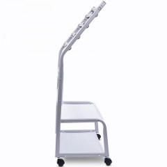 得力(deli)五层铝合金夹条报纸架 9304报刊架 图书馆报夹条置 宣传资料杂志展示架 高1.05米