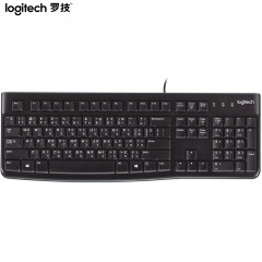 罗技（Logitech）K120 键盘 有线键盘 办公键盘 全尺寸 黑色